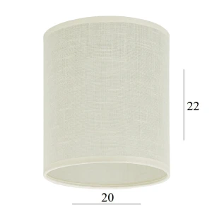 Abażur w kształcie walca 4W-E27 ecru struktura 20/22  