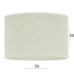 Abażur w kształcie dużego walca 6W-E27 ecru struktura 50/30  
