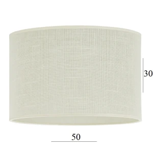 Abażur w kształcie dużego walca 6W-E27 ecru struktura 50/30  