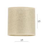 Abażur do lampy walec 1W len ze złotą nitką 15/15