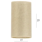 Abażur walec do lampki 3W-E27 len ze złotą nitką 15/25    