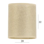 Abażur w kształcie walca 4W-E27 len ze złotą nitką 20/22    
