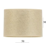 Abażur w kształcie dużego walca 6W-E27 len ze złotą nitką 50/30    