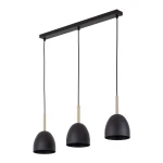Potrójna czarno-złota lampa salonowa NORED 14871/TK 