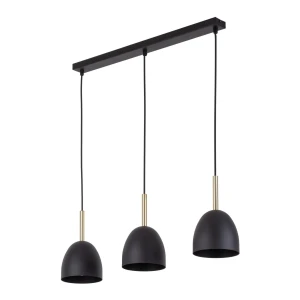 Potrójna czarno-złota lampa salonowa NORED 14871/TK 