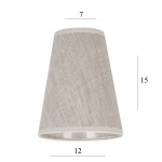 ABAŻUR do lampy stożek 2S-E14 len 7/12 wys 15 