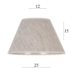 ABAŻUR do lampy stożek 3S-E27 len 12/25 wys 15
