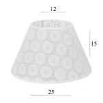 ABAŻUR do lampy stożek 3S-E27  koronka róże 12/25 wys 15   