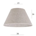 ABAŻUR do lampki stożek 4S-E27 len 15/30 wys 16 