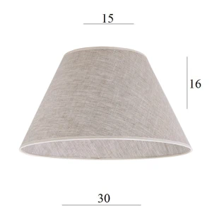 ABAŻUR do lampki stożek 4S-E27 len 15/30 wys 16 