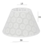 ABAŻUR do lampy stożek 4S-E27 koronka róże 15/30 wys 16   