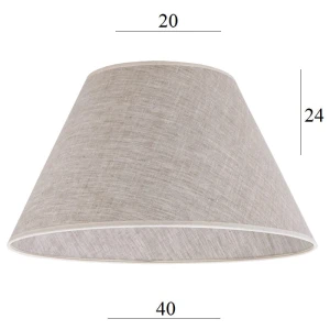 Abażur do lampy stojącej 6S len 20/40 wys 24   