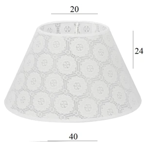 Abażur do lampy stożek 6S koronka róże 20/40 wys 24  