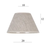 ABAŻUR do lampki stożek 7S-E14 len 10/20 wys 12  