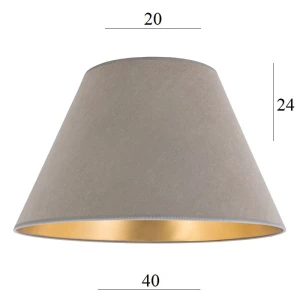 Abażur z weluru do lampy podłogowej 6S BEŻOWY 20/40 wys 24 