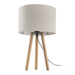 Lampka nocna z pięknym beżowym abażurkiem TOKEO 15291/TK            