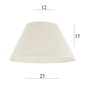 ABAŻUR do lampy stożek 3S-E27 ecru struktura 12/25 wys 15   