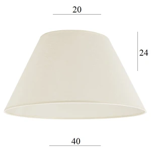 Abażur do lampy stożek 6S ECRU struktura 20/40 wys 24  