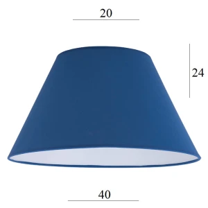 Abażur do lampy stojącej 6S niebieski 20/40 wys 24   