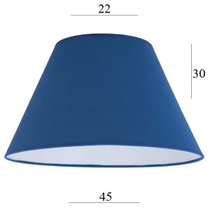 Duży abażur do lampy stojącej stożek 8S NIEBIESKI 22/45 wys 30 