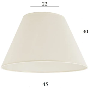 Duży abażur do lampy stojącej stożek 8S ECRU struktura 22/45 wys 30