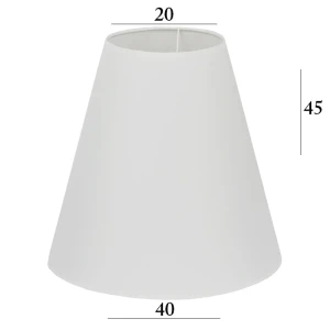 Duży abażur do lampy stojącej stożek 5S biały 20/40 wys 45 