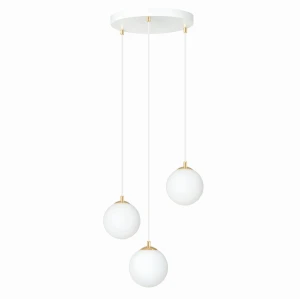 Stylowy biały żyrandol z kloszami ROJAL 11244/3/E 