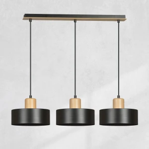 Stylowa czarna lampa do salonu TOREN 11046/3/E     