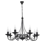 Czarny żyrandol ROSSI  1397P1/AX 8-ramienny