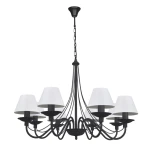 Żyrandol do salonu z abażurami ROMA czarny 1397P1/01/AX 8-ramienny