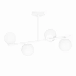 Piękny biały żyrandol z kloszami BIER 11021/4/E  