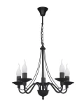 Czarny żyrandol ROSSI 1397F1/AX 5-ramienny