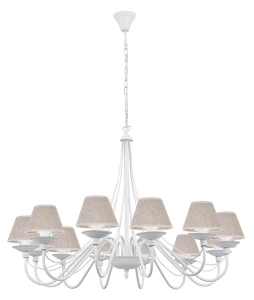 Żyrandol duży z abażurami ROMA 1397R/05/AX 12-ramienny   