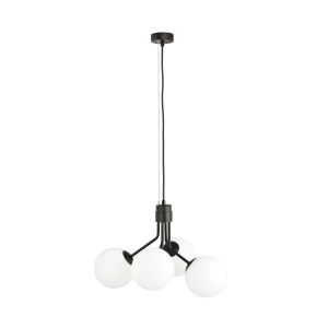 Czarna lampa z kulami do salonu NOWO 1138/4/E   