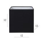 Abażur do lampy sześcian 1K-E27 czarny 12/12 wys 12 