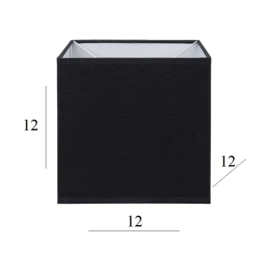 Abażur do lampy sześcian 1K-E27 czarny 12/12 wys 12 