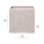 Abażur do lampy sześcian 1K-E27 len 12/12 wys 12    