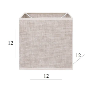 Abażur do lampy sześcian 1K-E27 len 12/12 wys 12    