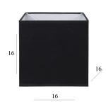 Abażur do lampki sześcian 2K-E27 czarny 16/16 wys 16  