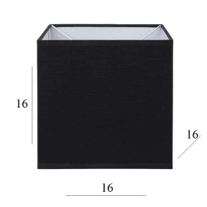 Abażur do lampki sześcian 2K-E27 czarny 16/16 wys 16  