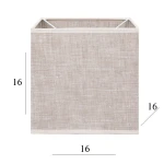 Abażur do lampki sześcian 2K-E27 len 16/16 wys 16     