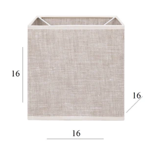 Abażur do lampki sześcian 2K-E27 len 16/16 wys 16     