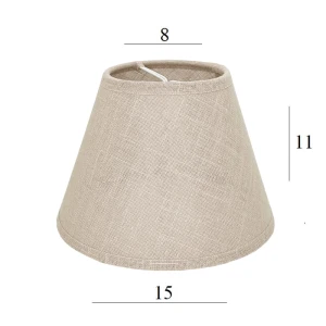 ABAŻUREK do lampy stożek 1S-E14 beż 8/15 wys 11 