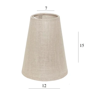 ABAŻUR do żyrandola stożek 2S-E14 beż len 7/12 wys 15 
