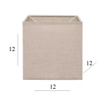 Abażur do lampy sześcian 1K-E27 beż len 12/12 wys 12     