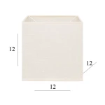 Abażur do lampy sześcian 1K-E27 ecru stuktura 12/12 wys 12       