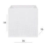 Abażur do lampki sześcian 2K-E27 biały len 16/16 wys 16      