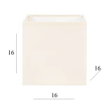 Abażur do lampki sześcian 2K-E27 ecru 16/16 wys 16        