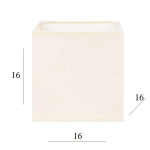 Abażur do lampki sześcian 2K-E27 ecru 16/16 wys 16        