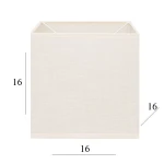 Abażur do lampki sześcian 2K-E27 ecru struktura 16/16 wys 16         